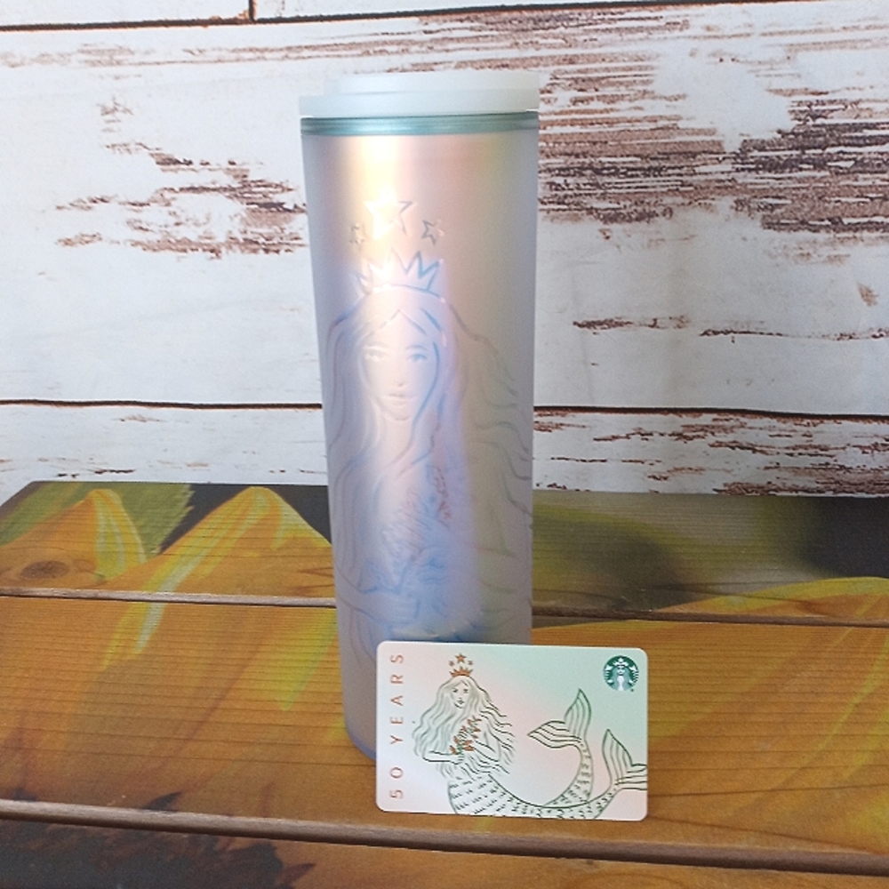 Starbucks mermaid pearlized gold tumbler